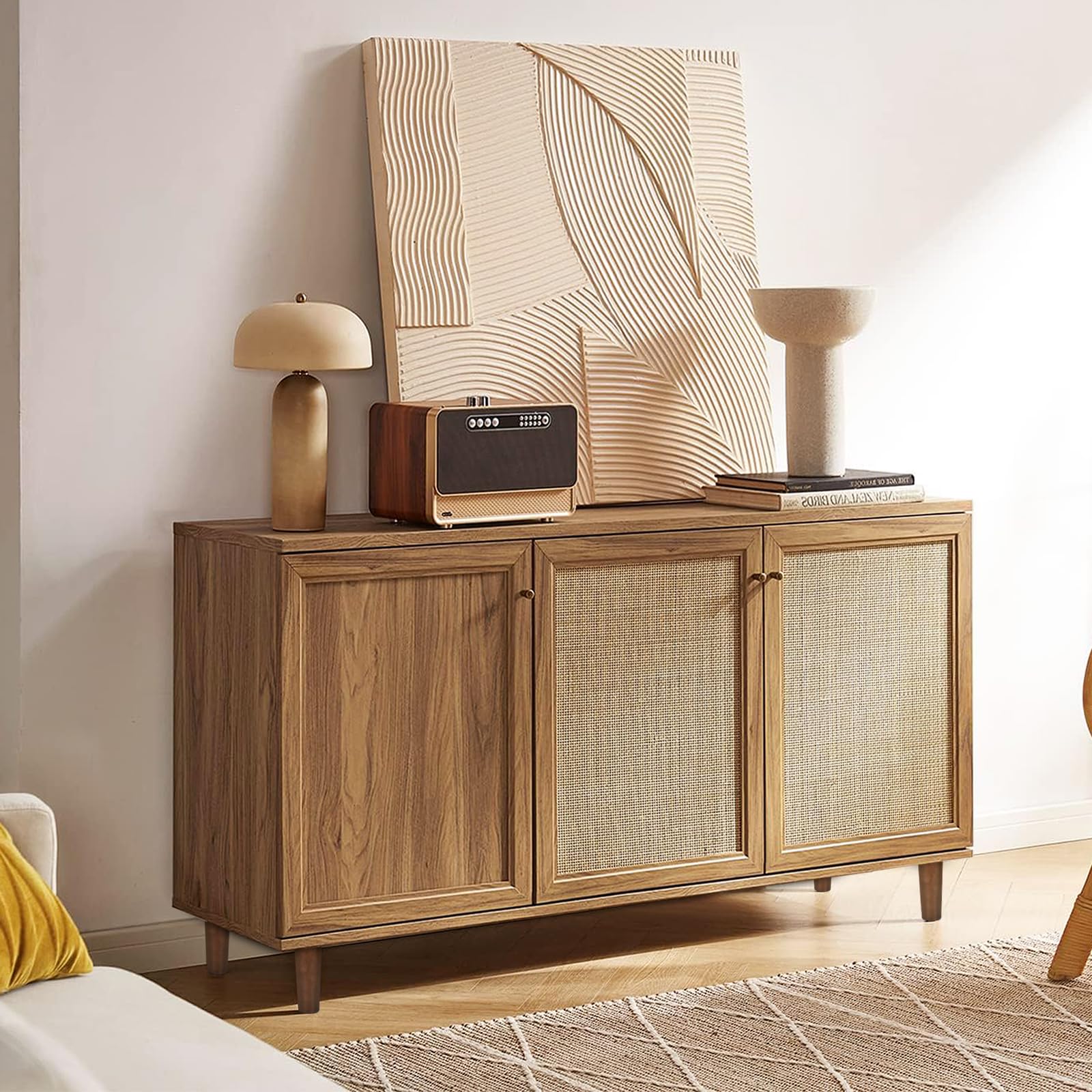 AORYVIC cabinet, dresser, and vanity legs in walnut for versatile use