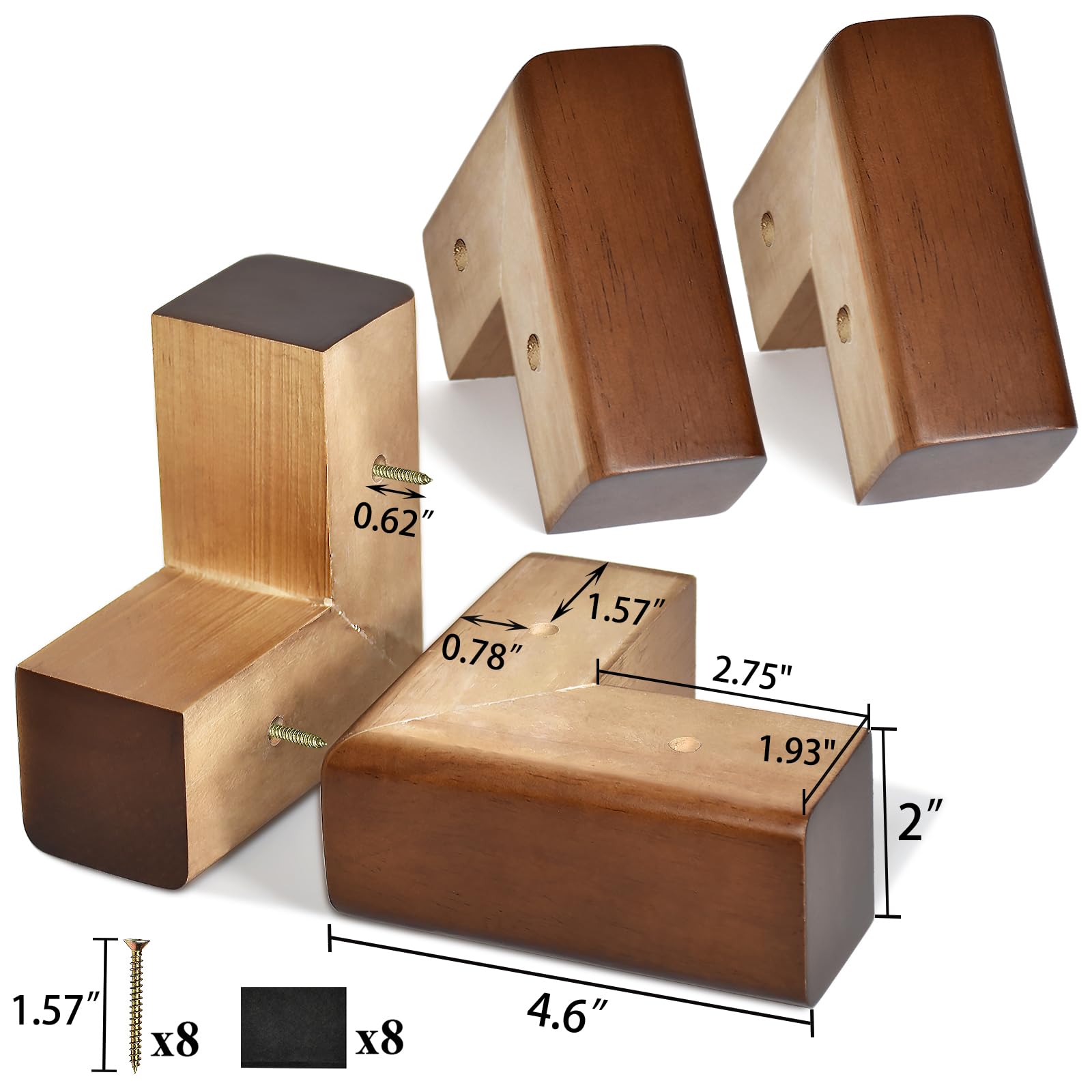AORYVIC L-shaped bed risers elevate beds for easier access and cleaner under-floor space.