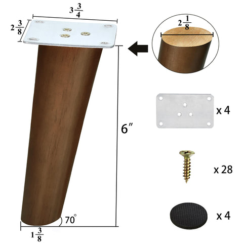 AORYVIC wood dresser leg in walnut finish refreshes furniture style.