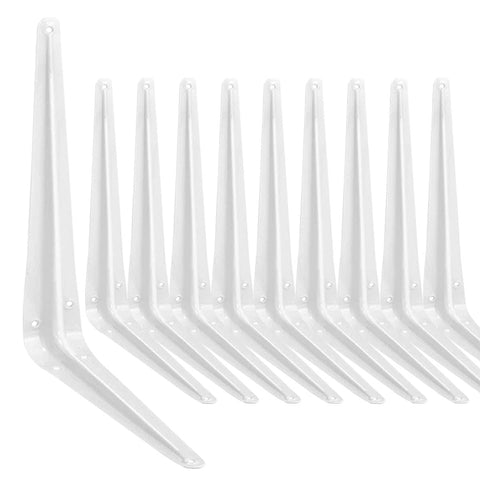 AOSDANTING 12x10 white shelf bracket offers sturdy wall-mounted support for kitchen shelves.