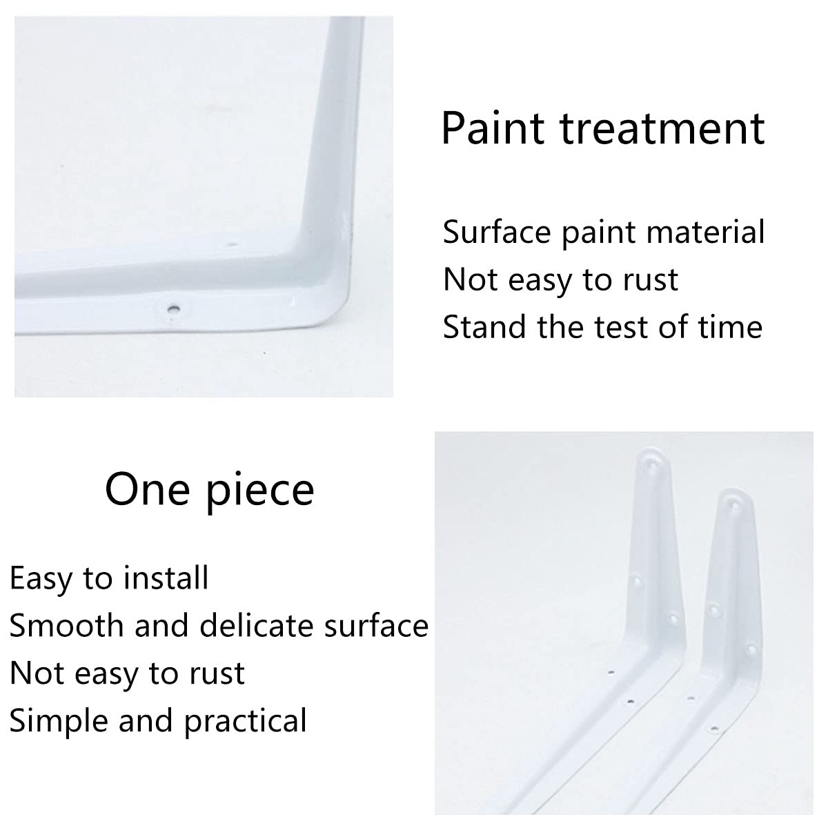 AOSDANTING 12x10 white shelf bracket for garage shelving to maximize space.