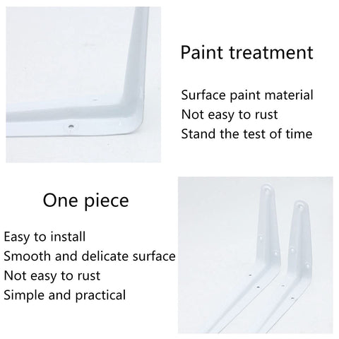 AOSDANTING 12x10 white shelf bracket for garage shelving to maximize space.