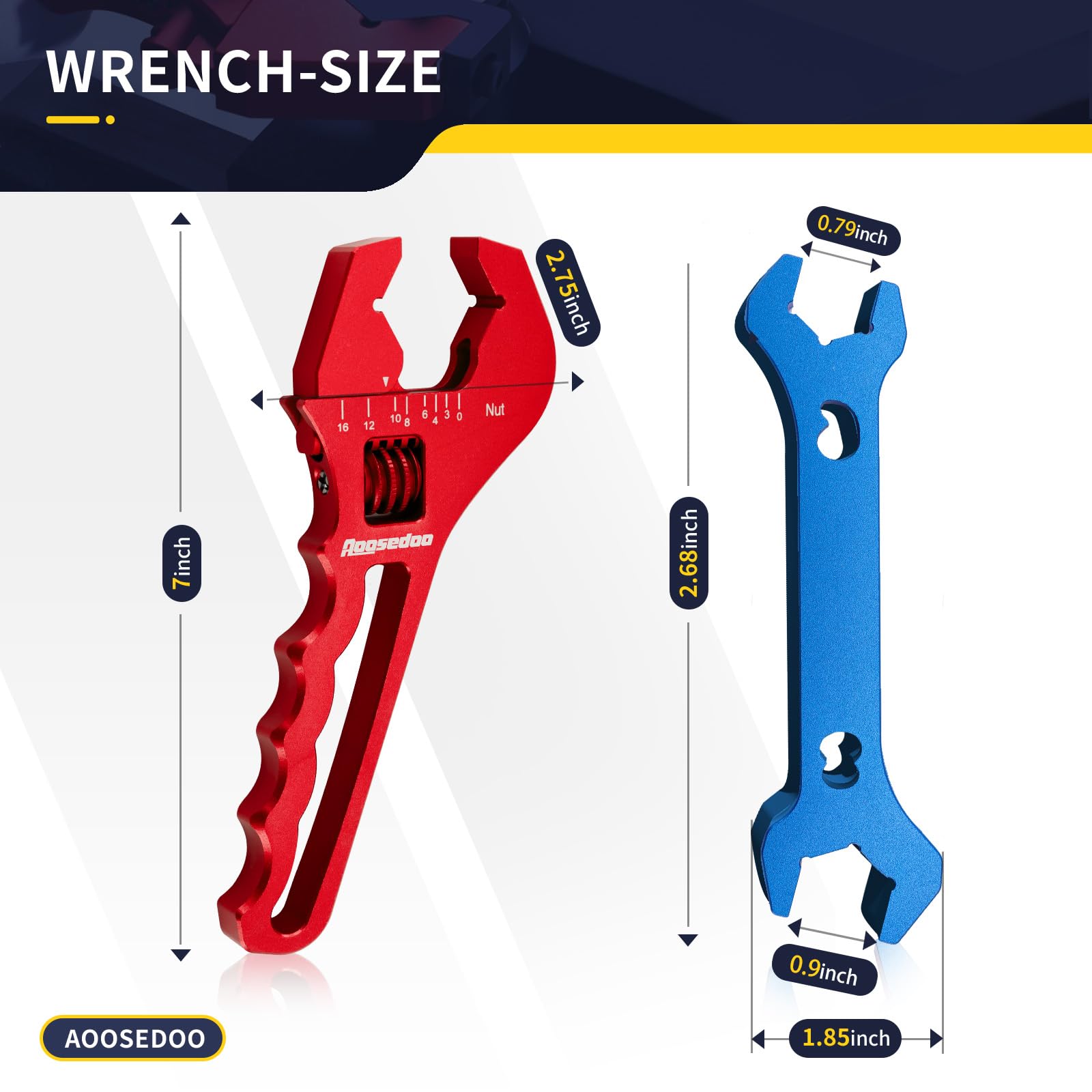 AOoseeedoo multi-size AN wrench demonstrates adjustable functionality