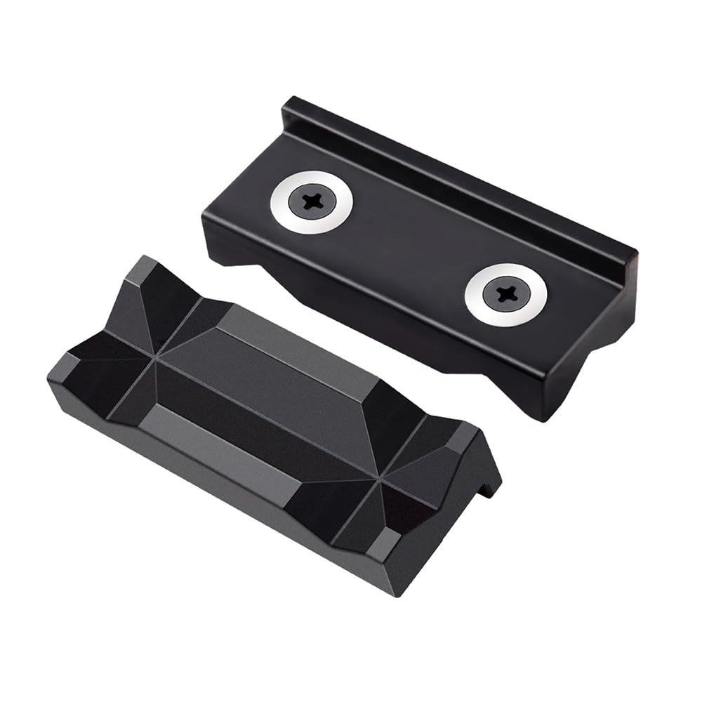 AOOSEDOO 4-inch nylon vise jaw pad top view with magnetic base for secure positioning.