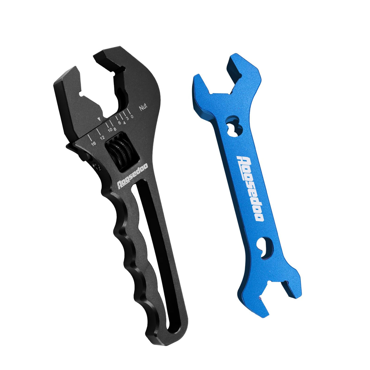 AOOSEDOO adjustable AN wrench gripping 3AN-16AN fittings for a secure fit.