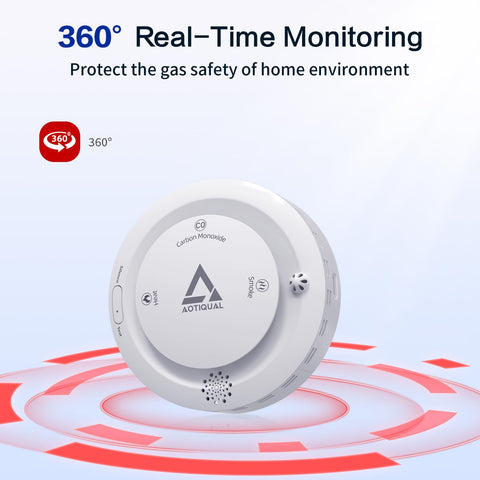AOTIQUAL 85dB voice alert clearly identifies threat type