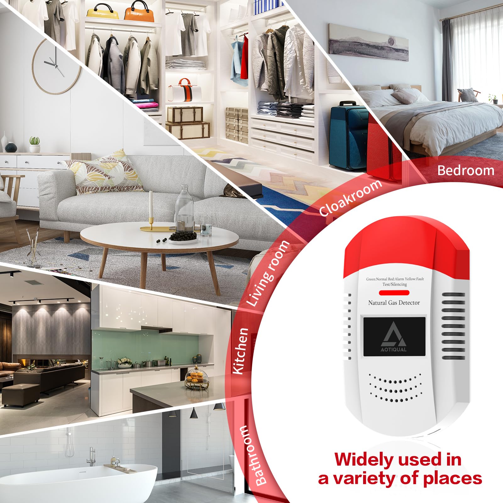 AOTIQUAL natural gas detector detects methane and propane with eight percent LEL sensitivity.