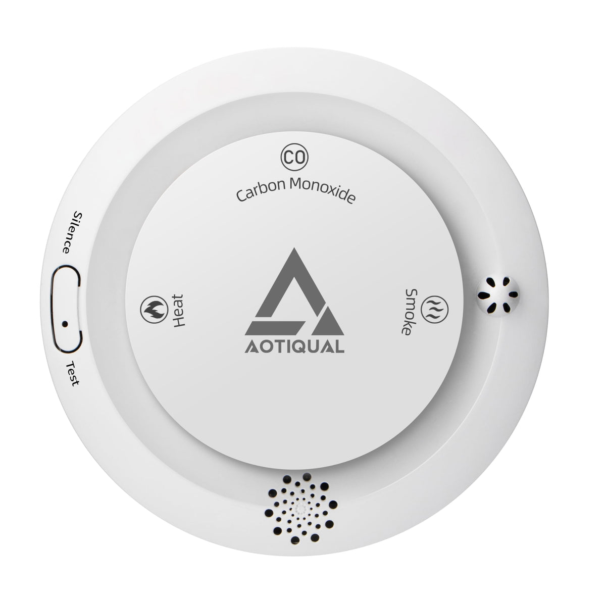 AOTIQUAL smoke detector front view for reliable home safety