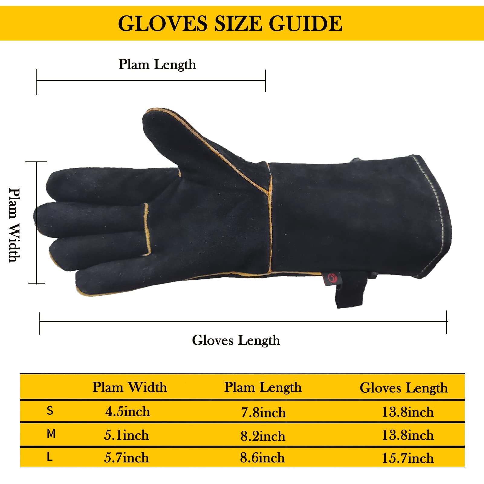 AOUCHI heat-resistant gloves ideal for kitchen, BBQ, and fireplace tasks.