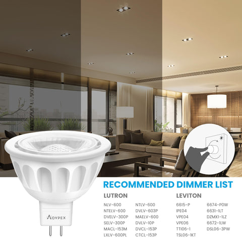 Aovpex MR16 bulbs under-cabinet setup for cozy indoor ambience
