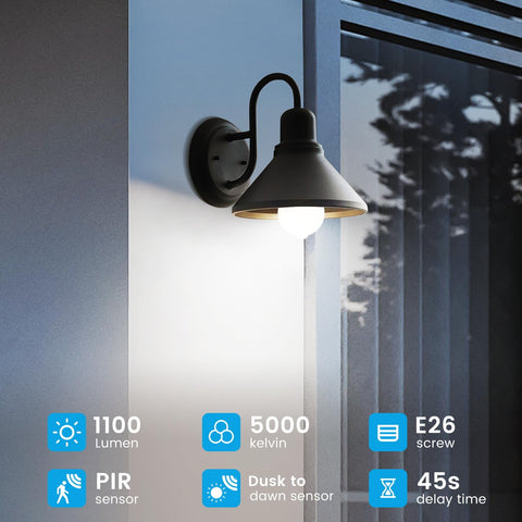 Aovpex motion sensor bulb at the front door activates on approach