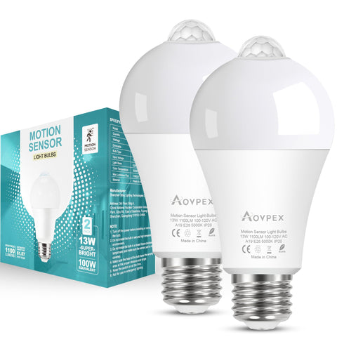 Aovpex motion sensor bulb lighting a porch for safer evenings