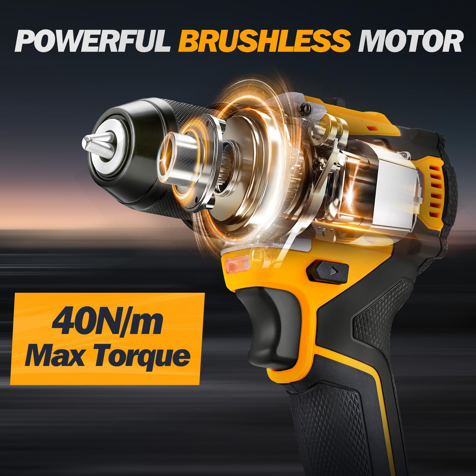 AOWEI 20V brushless drill delivering efficient performance