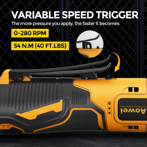 AOWEI dual 2.0Ah batteries provide uninterrupted power for extended sessions.