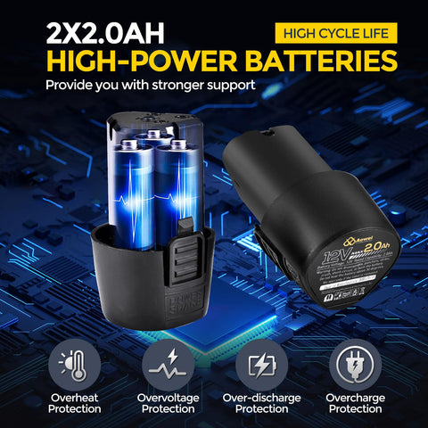 AOWEI forward/reverse switch simplifies bolt adjustments.