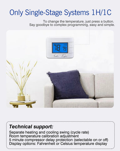 Aowel AW701 room temperature display helps maintain comfortable living spaces.