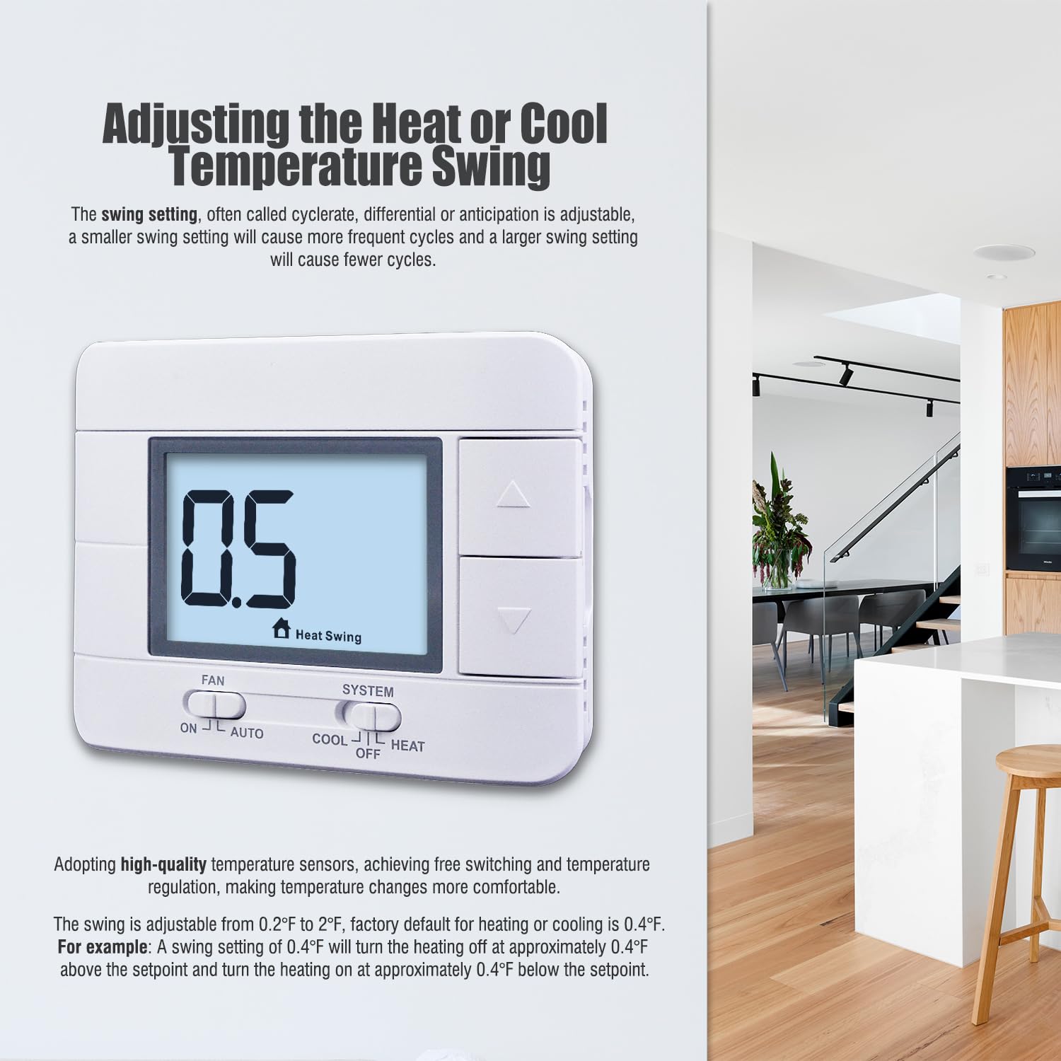 2H/2C setup view emphasizes versatile heating and cooling control