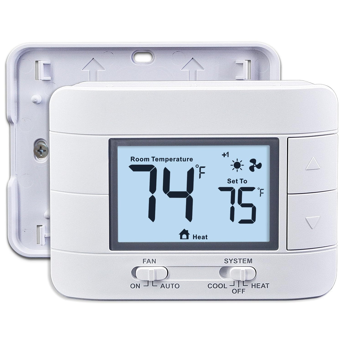 Aowel AW711 thermostat wall with backlit display for easy reading