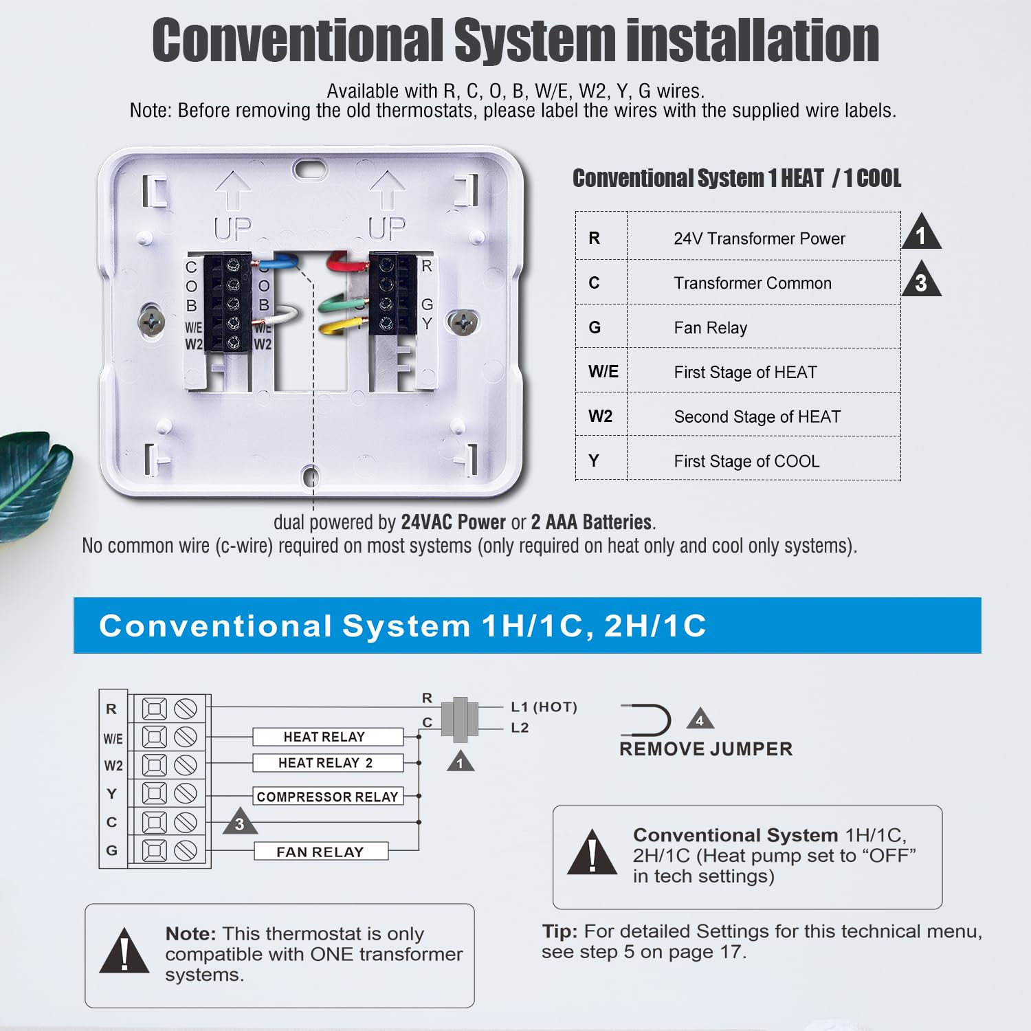 Aowel AW721 conventional single-stage setup diagram simplifies wiring