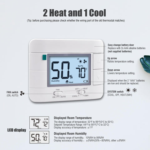 Aowel AW721 large digital display with white backlight for easy reading