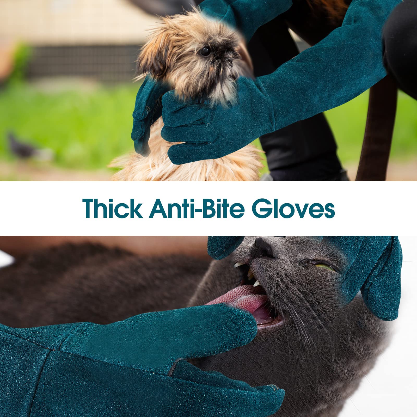 AOWPFVV long-sleeve gloves protect fingers and forearms during risky tasks