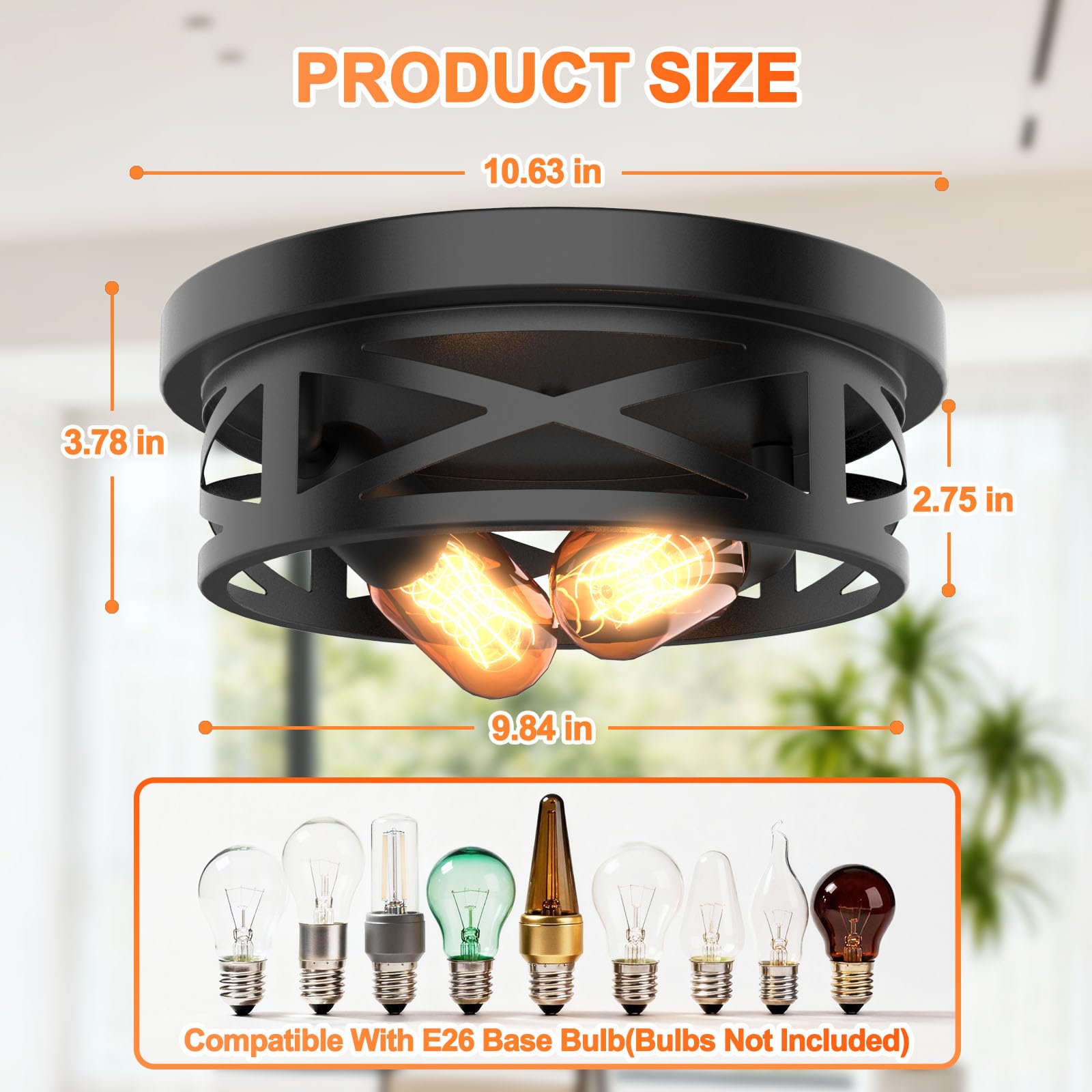 aoztomlux farmhouse ceiling light matte black adds rustic charm to living spaces