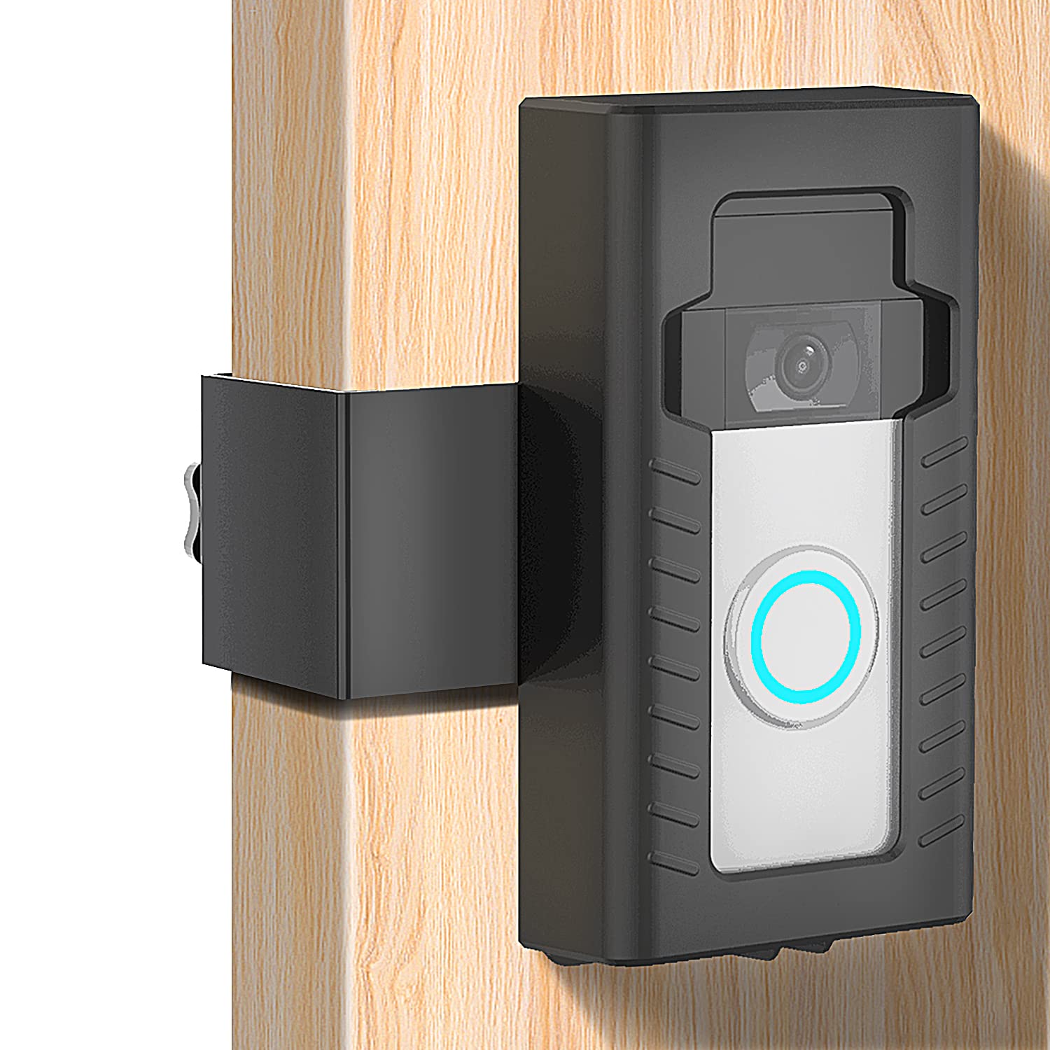 AOZTSUN anti-theft mount front view showing secure doorbell placement