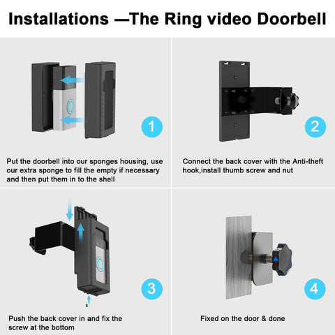 Ideal for apartments and offices, convenient theft deterrence for doorbells