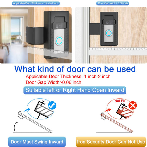 Ring video doorbell compatible bracket keeps device safe without drilling