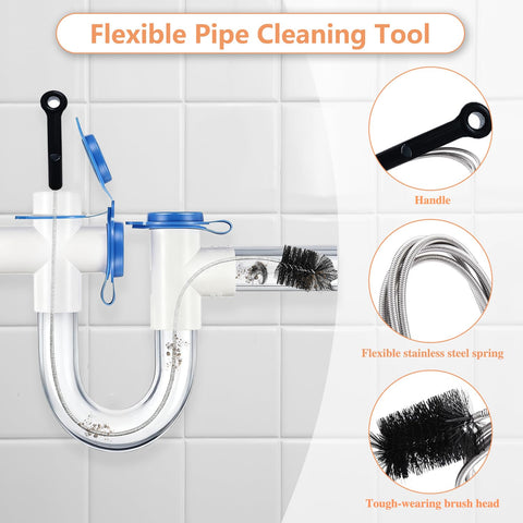Aozzy drain clog remover 32inch slim reach navigates tight spaces