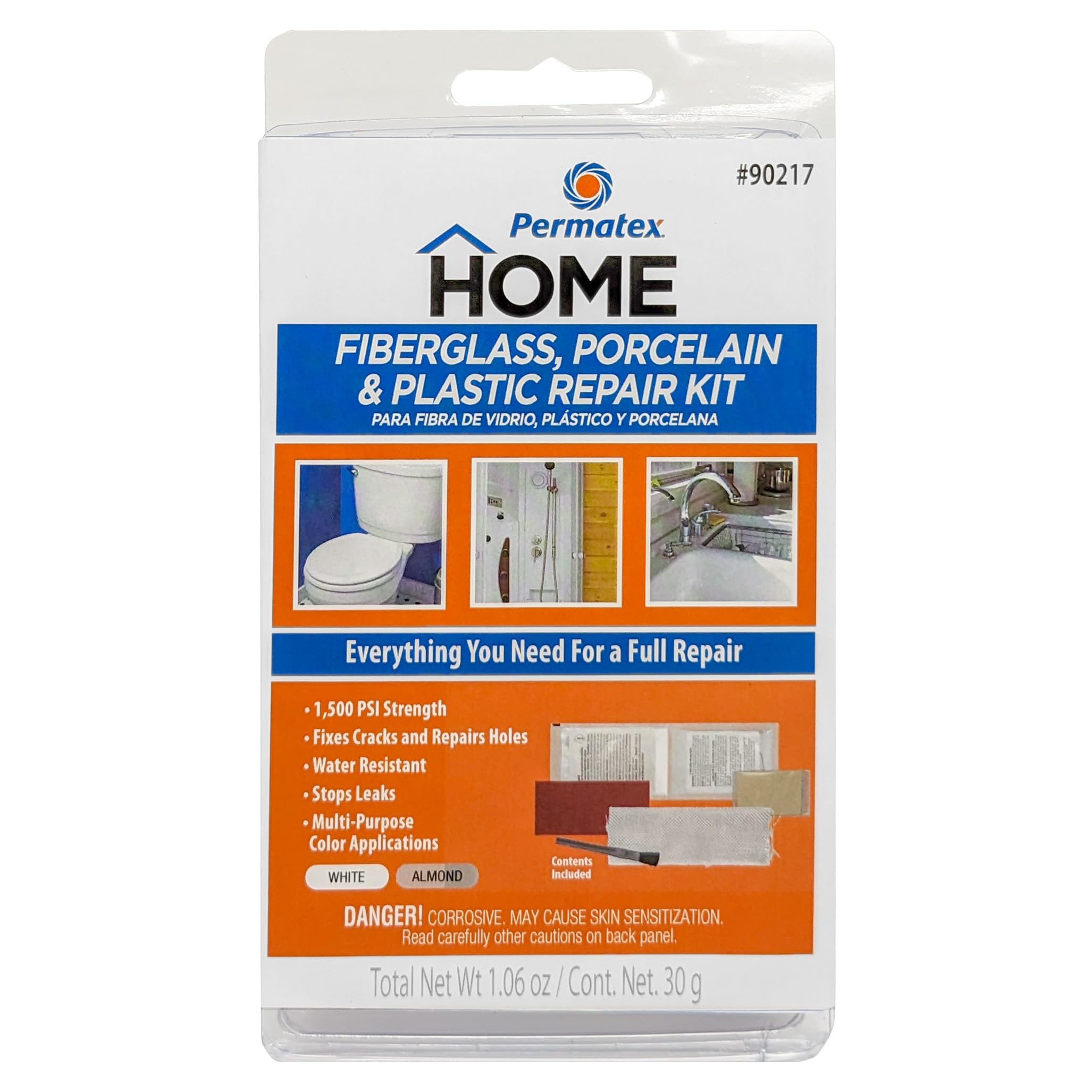 AP Products Devcon 002-90217 repair kit for fiberglass, porcelain, and plastic, indoor use