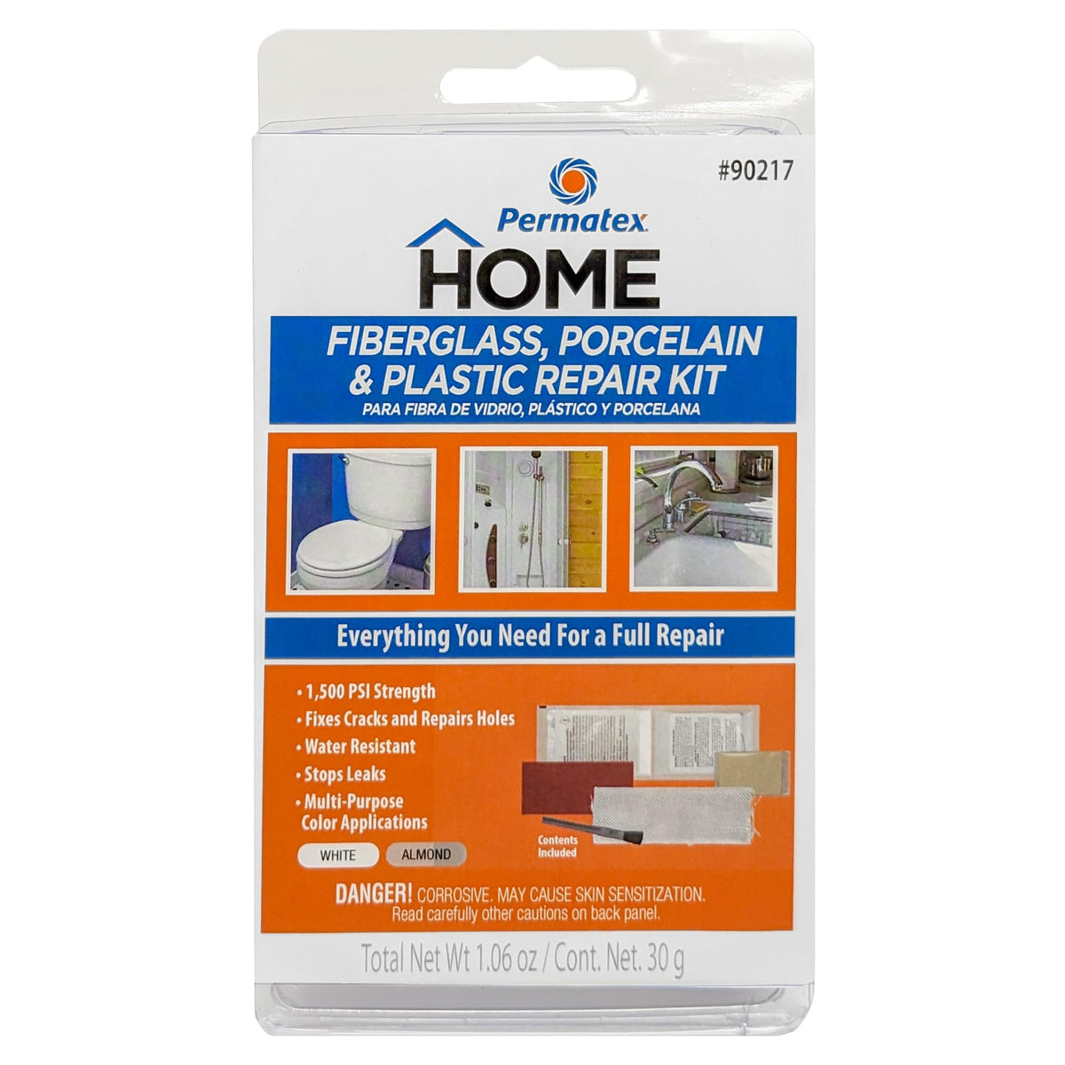 AP Products Devcon 002-90217 repair kit for fiberglass, porcelain, and plastic, indoor use
