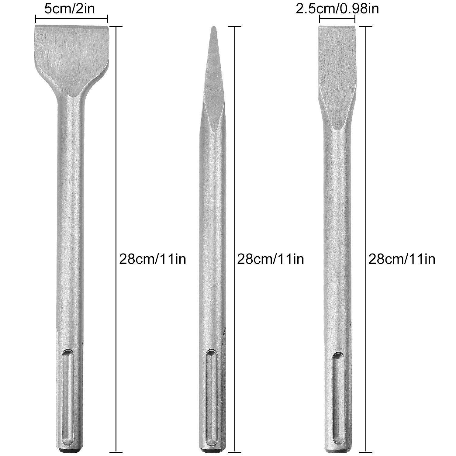 APACALI flat chisel 50mm image, wide chiseling for fast material removal.