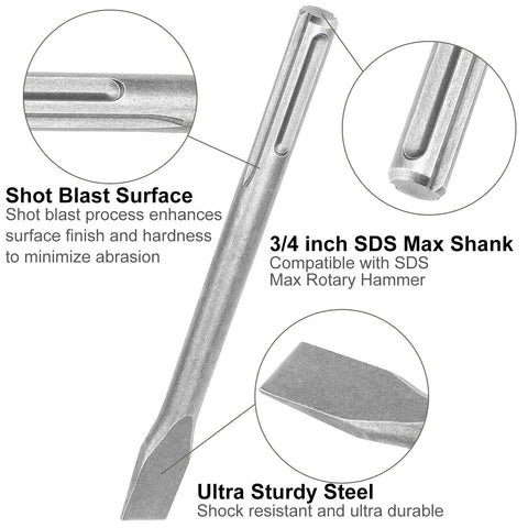 APACALI point chisel detail image, sharpened tip for efficient breaking.