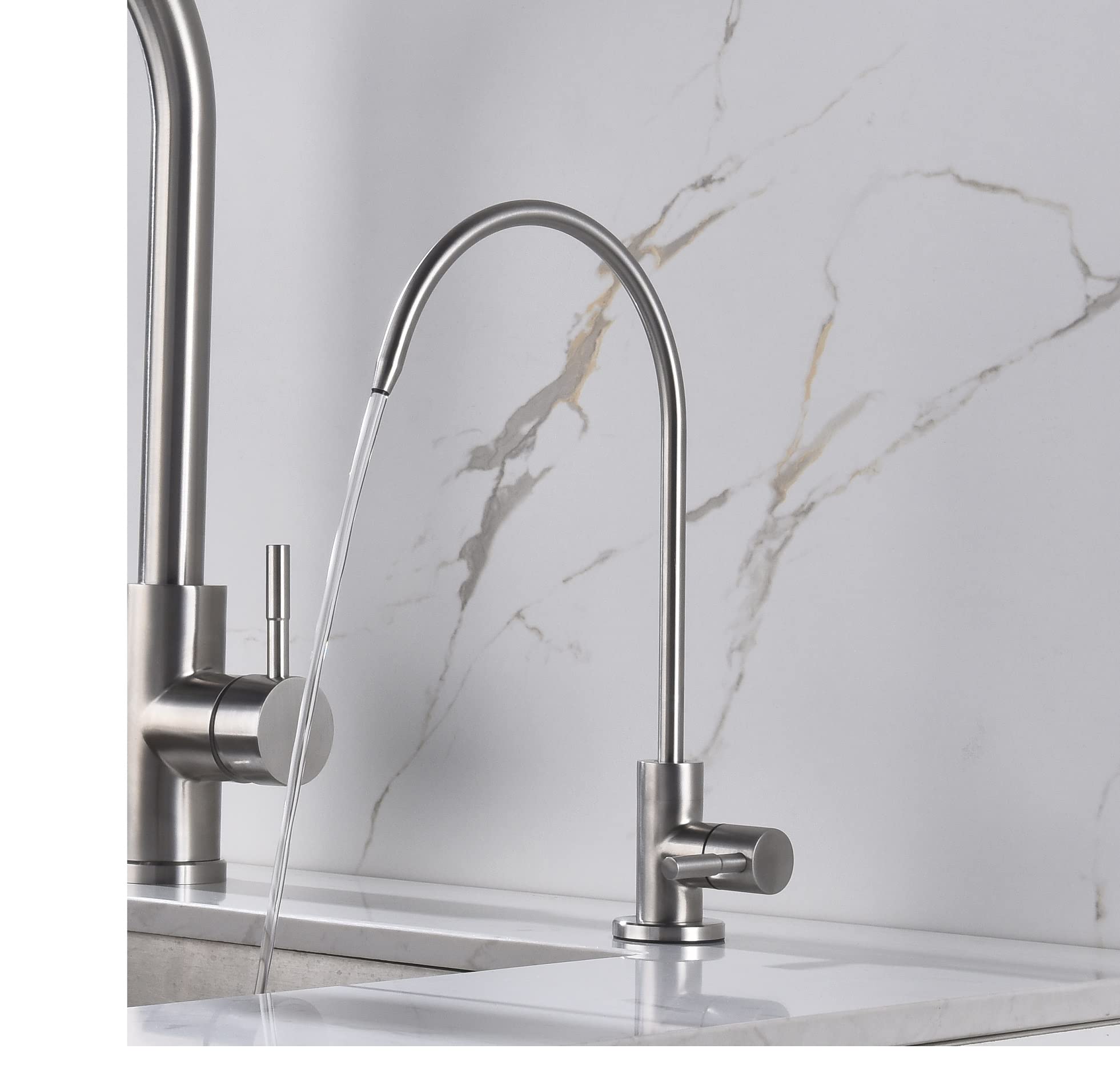 Apaix drinking water faucet with brushed stainless finish, built to endure daily use.