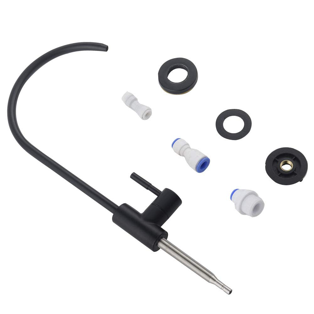 Apaix kitchen faucet in use with non-air-gap RO system.