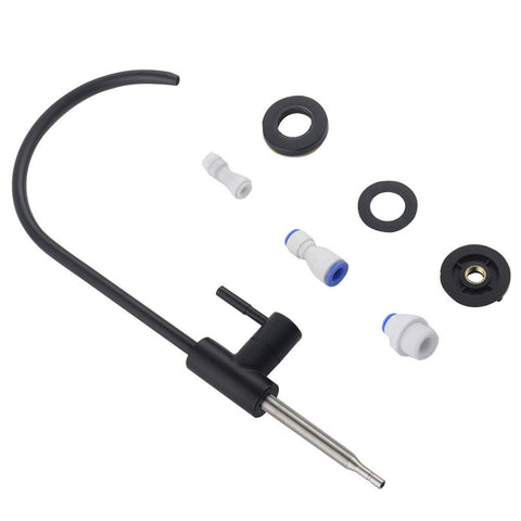 Apaix kitchen faucet in use with non-air-gap RO system.