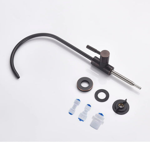 Apaix long-threaded-stem faucet fits thicker countertops securely.