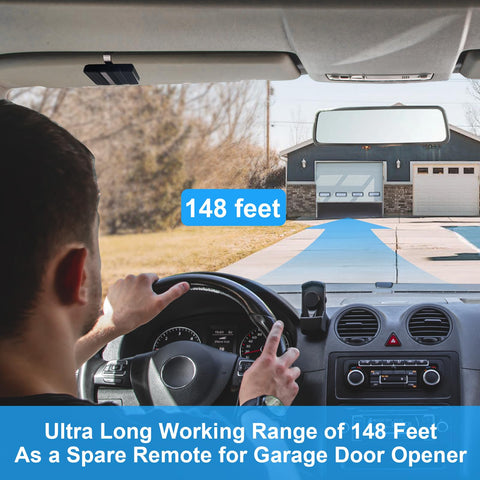 Apaix compact overhead-door remote design fits visor clip storage