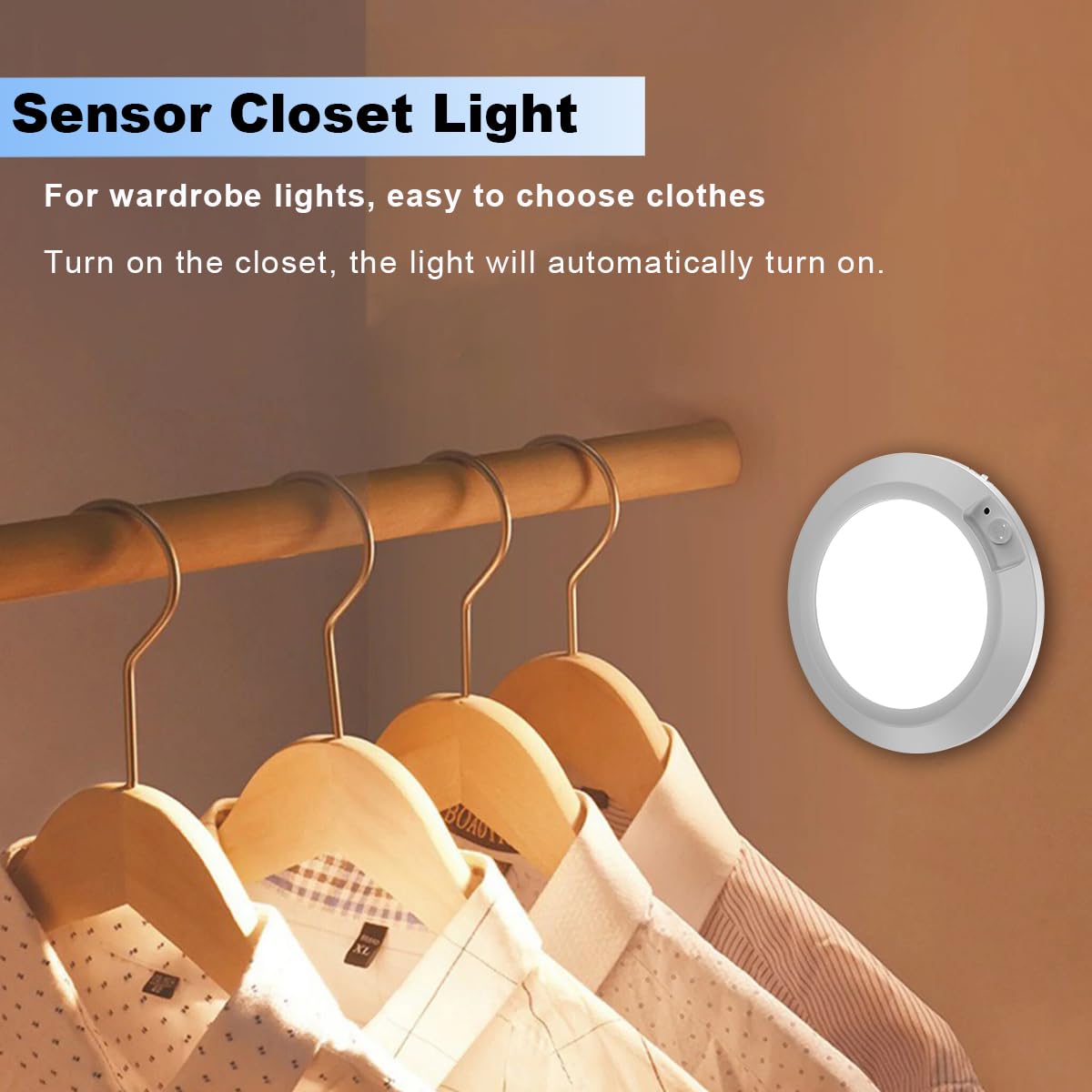 APCENS compact, low-profile light brightens dark corners in cabinets or sheds.