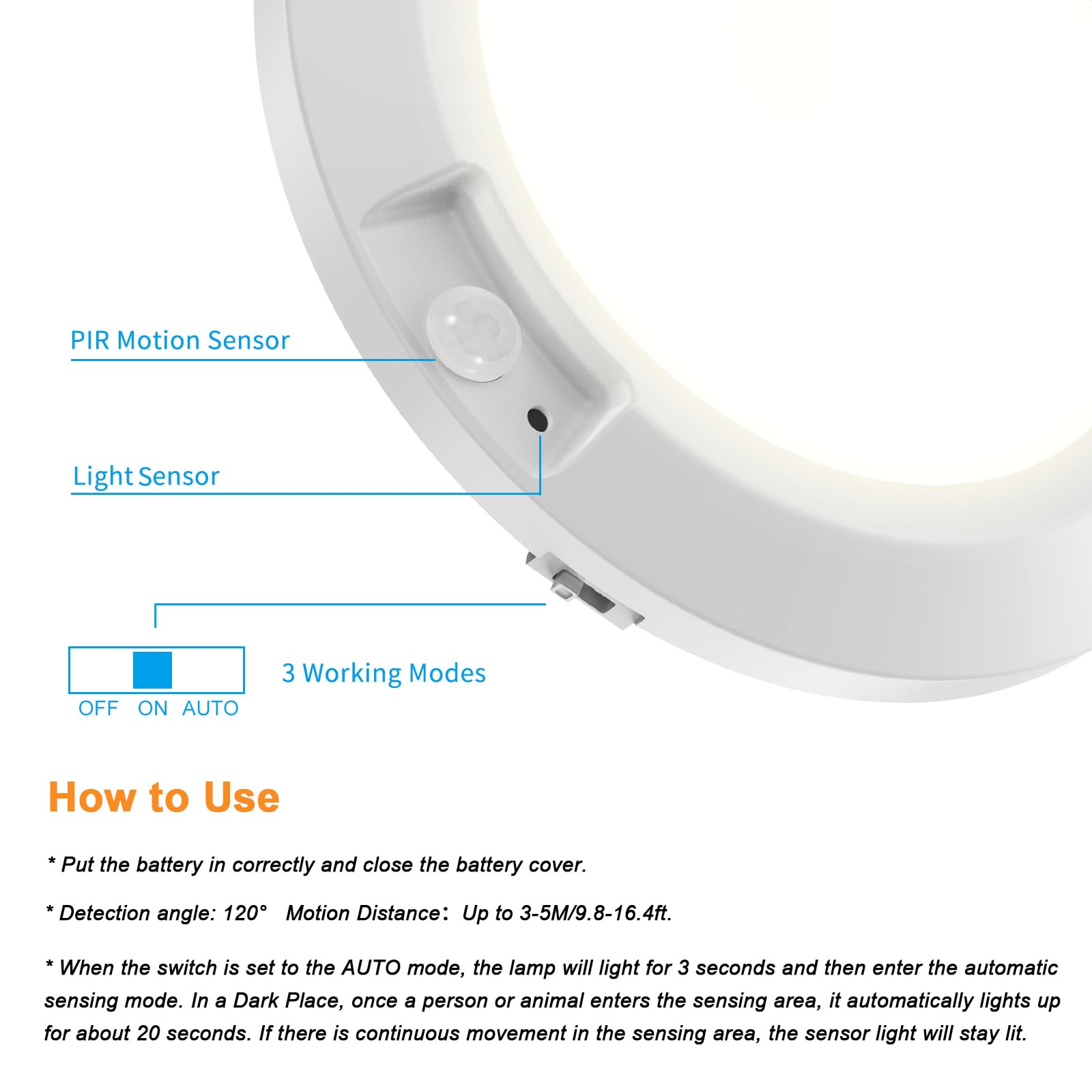 APCENS soft glow LED provides gentle brightness without glare.