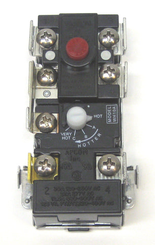 APCOM WH10-A upper thermostat close-up for precise control in Bradford White heaters