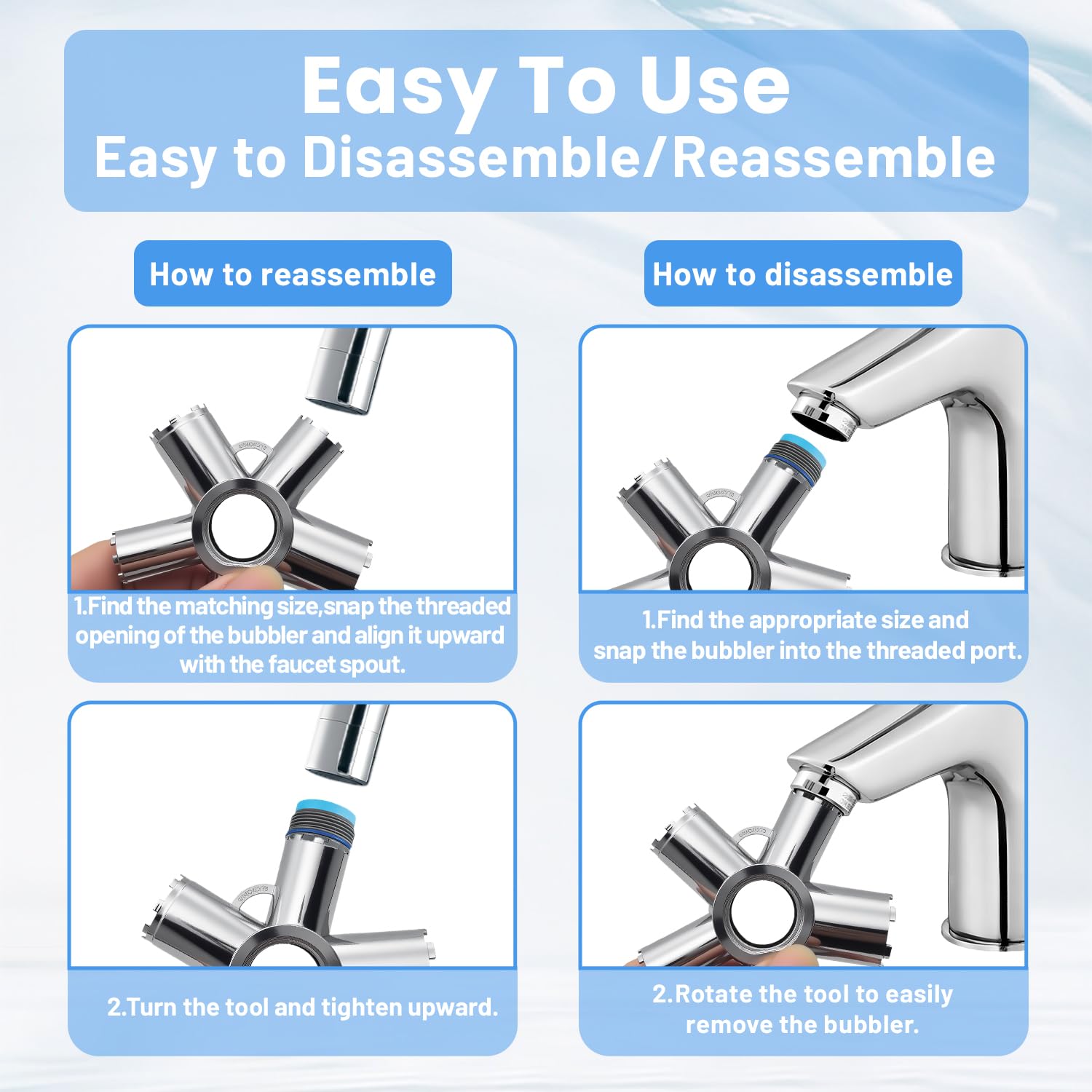 Apdhk suitable for kitchen, bathroom, and outdoor faucets.