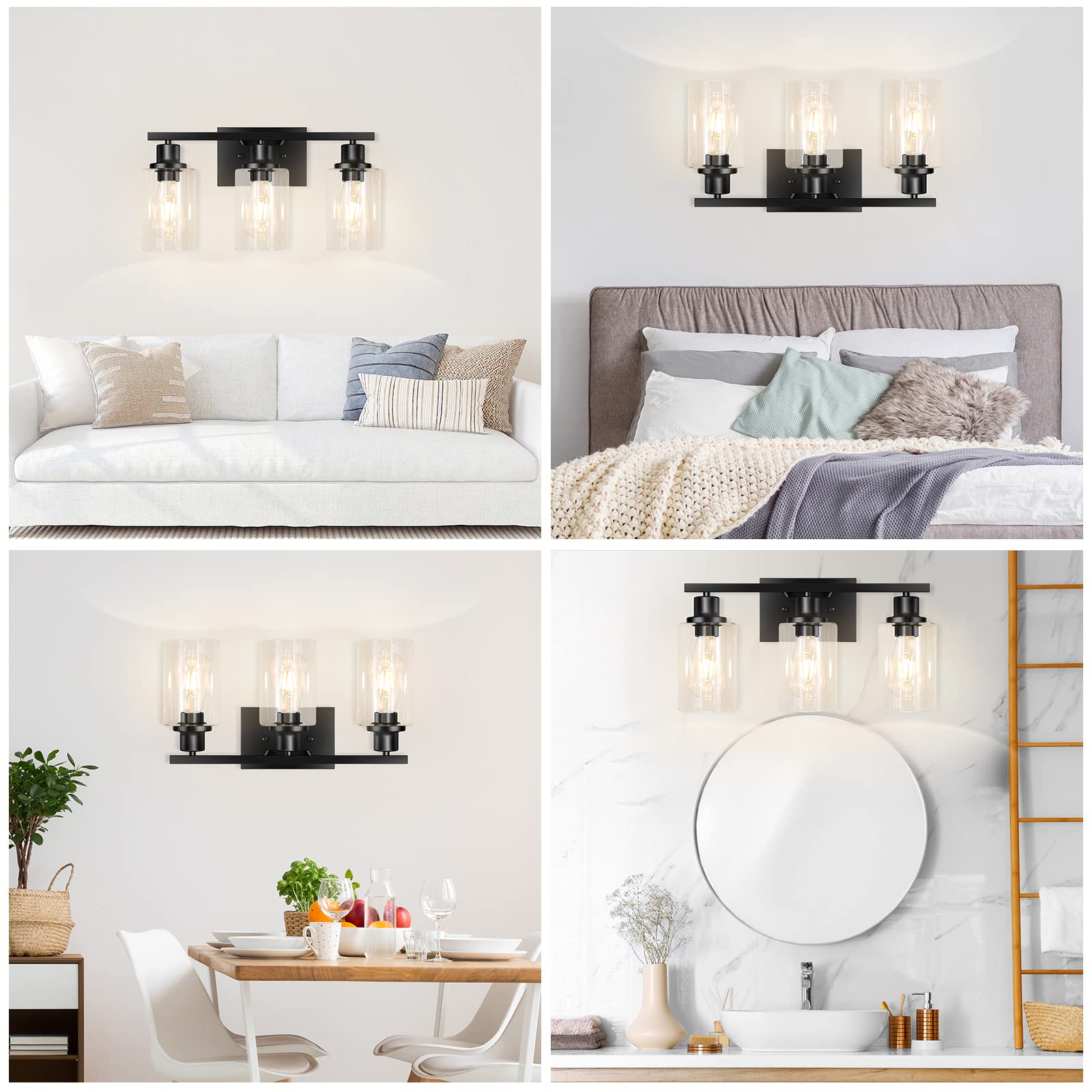 Apenath vanity light uses E26 bulbs for flexible, widely available options.