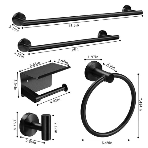 APerfectLife matte black robe hook, sturdy wall-mounted storage.
