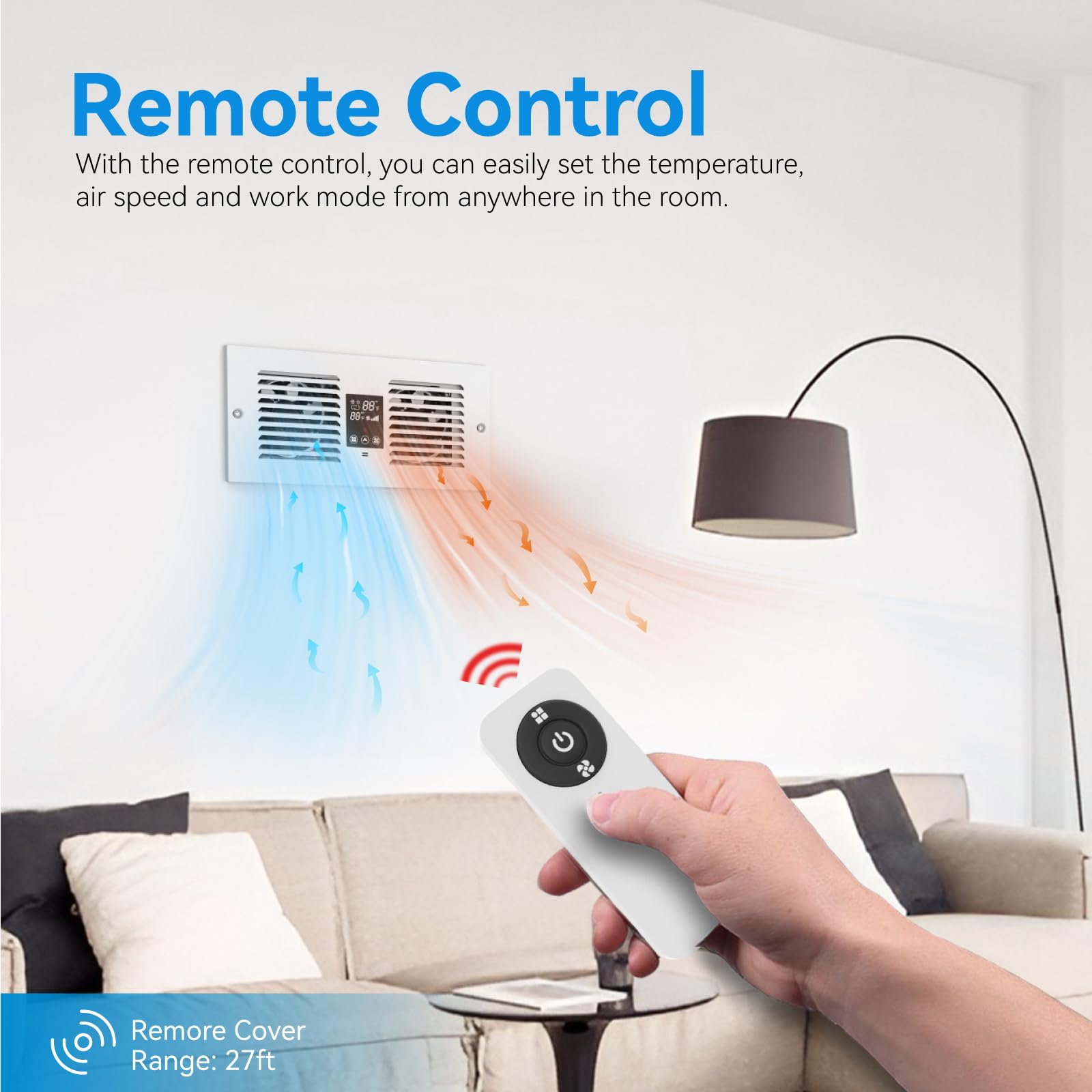 Apexicalo RTR300-CV through-wall opening illustrating compact installation footprint.