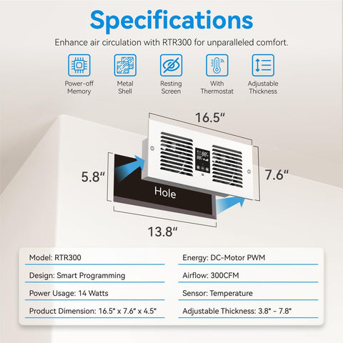 Apexicalo RTR300 temperature sensor image communicates adjustable comfort from 35°F to 99°F.
