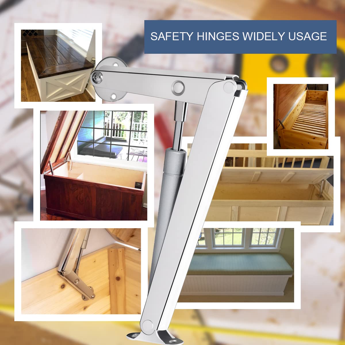 APFFSY long chest hinges for wooden box upgrade and durable lid support.