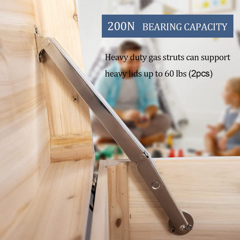 APFFSY soft-close heavy lid hinge in installation view prevents slams.