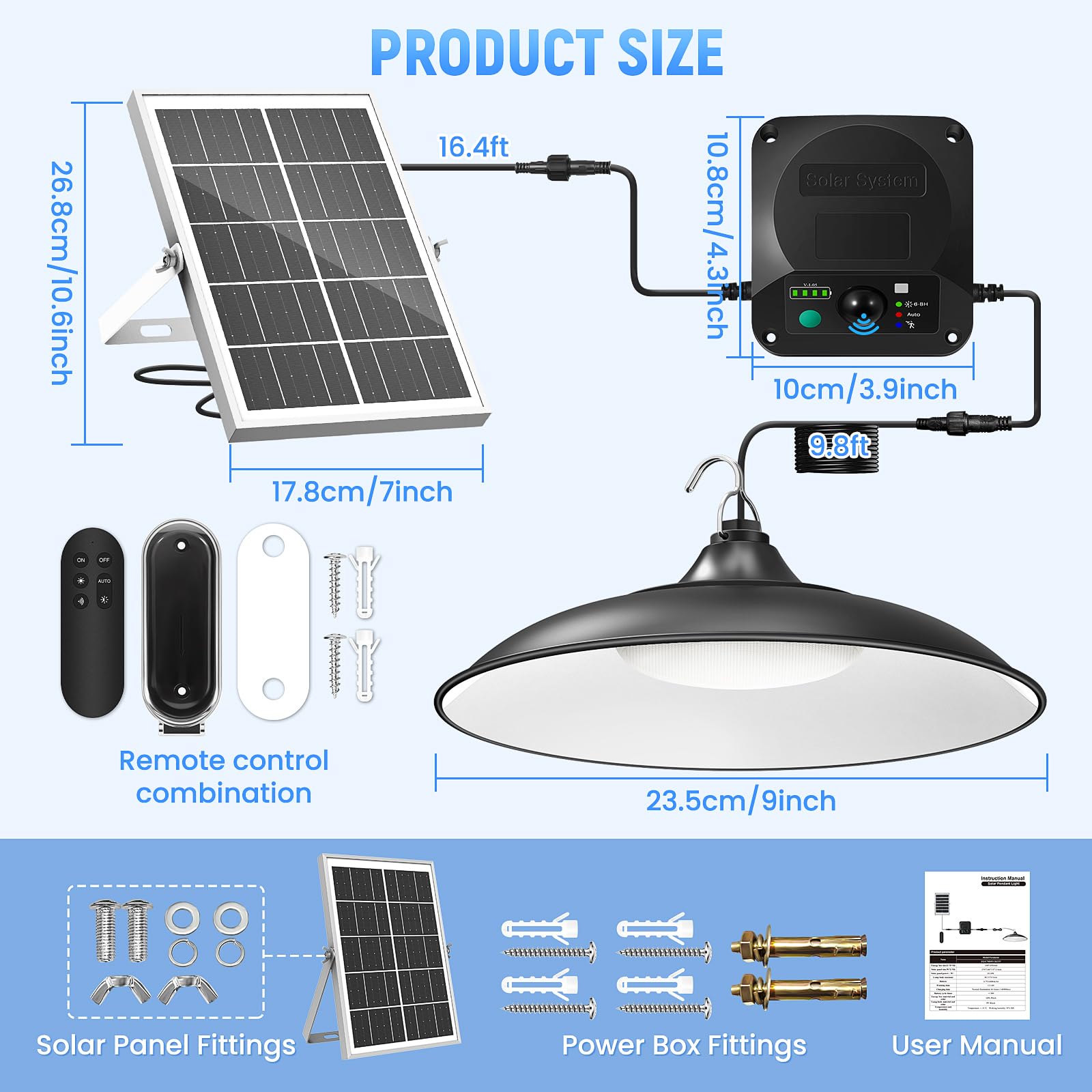 APILAB Solar Shed Light 2000 lumens brightens sheds, barns, or patios
